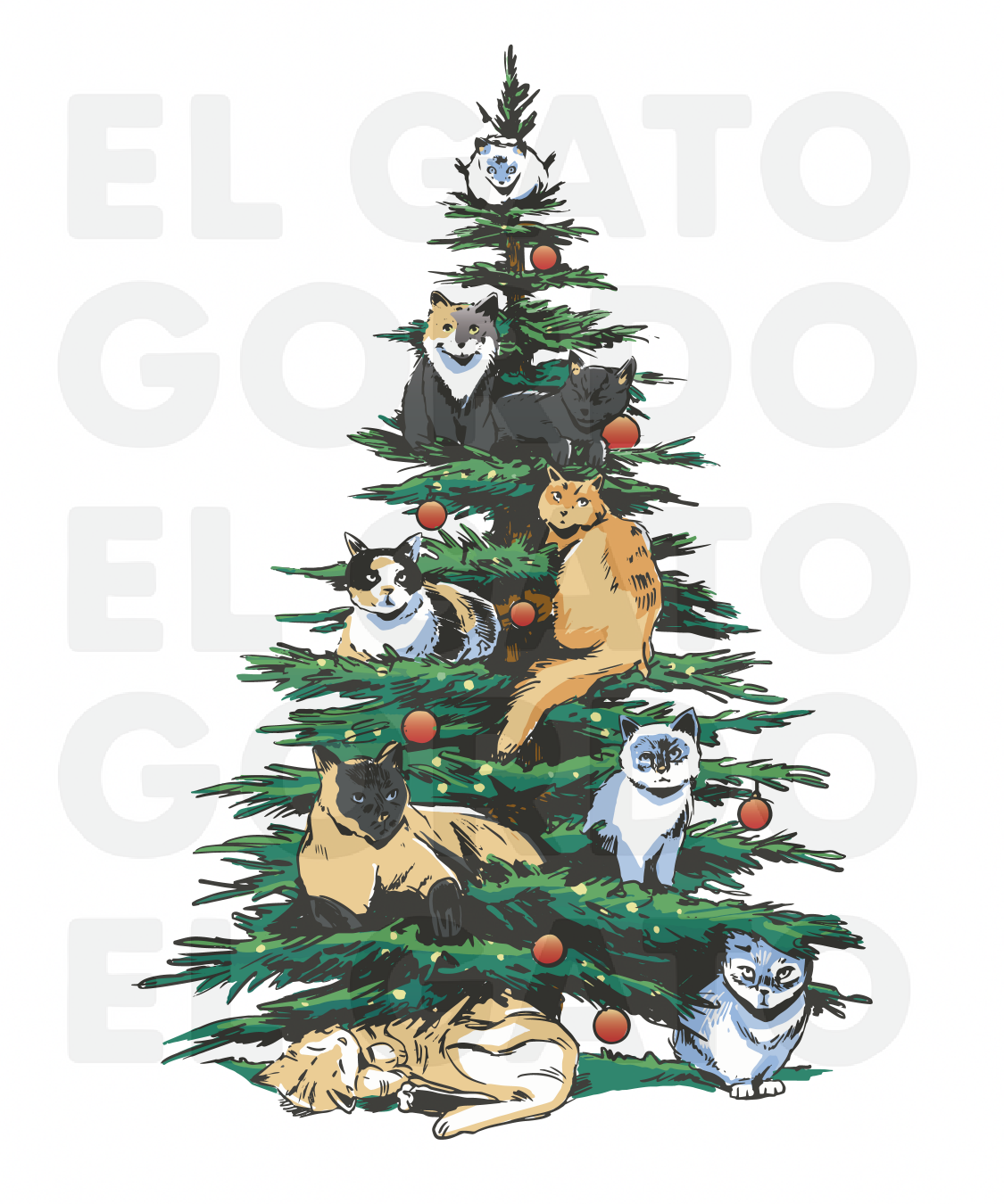 Christmas Tree With Cats