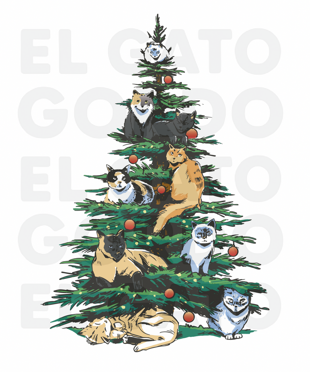 Christmas Tree With Cats