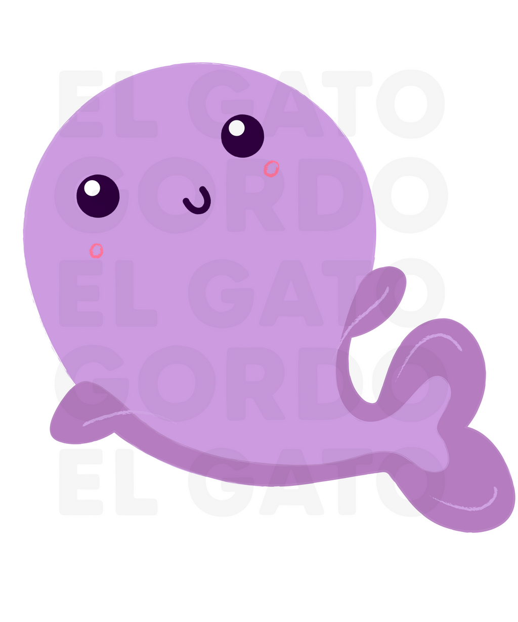 Kawaii Purple Whale