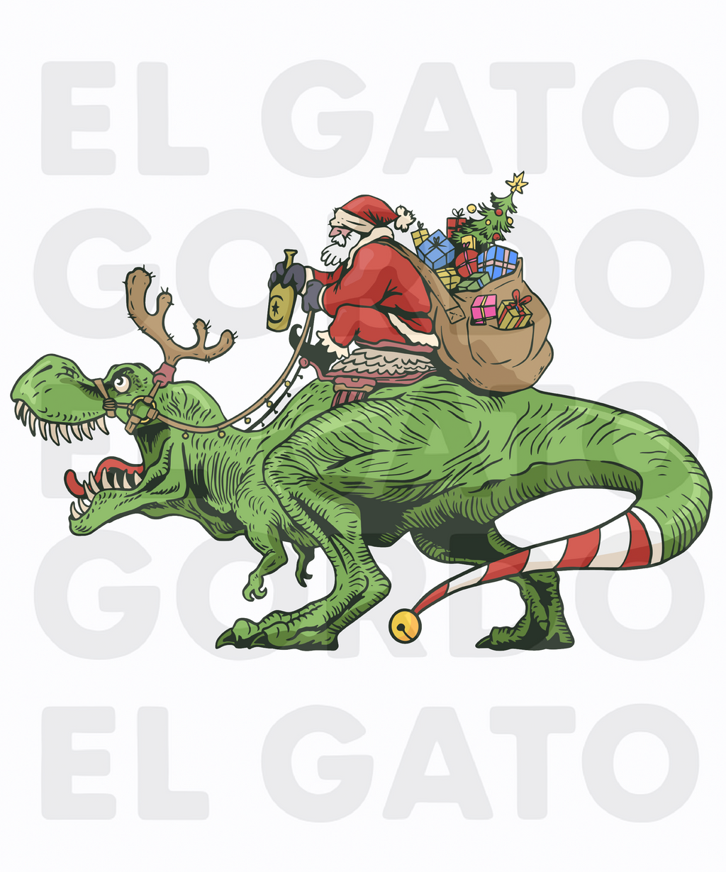 Santa In A T-Rex