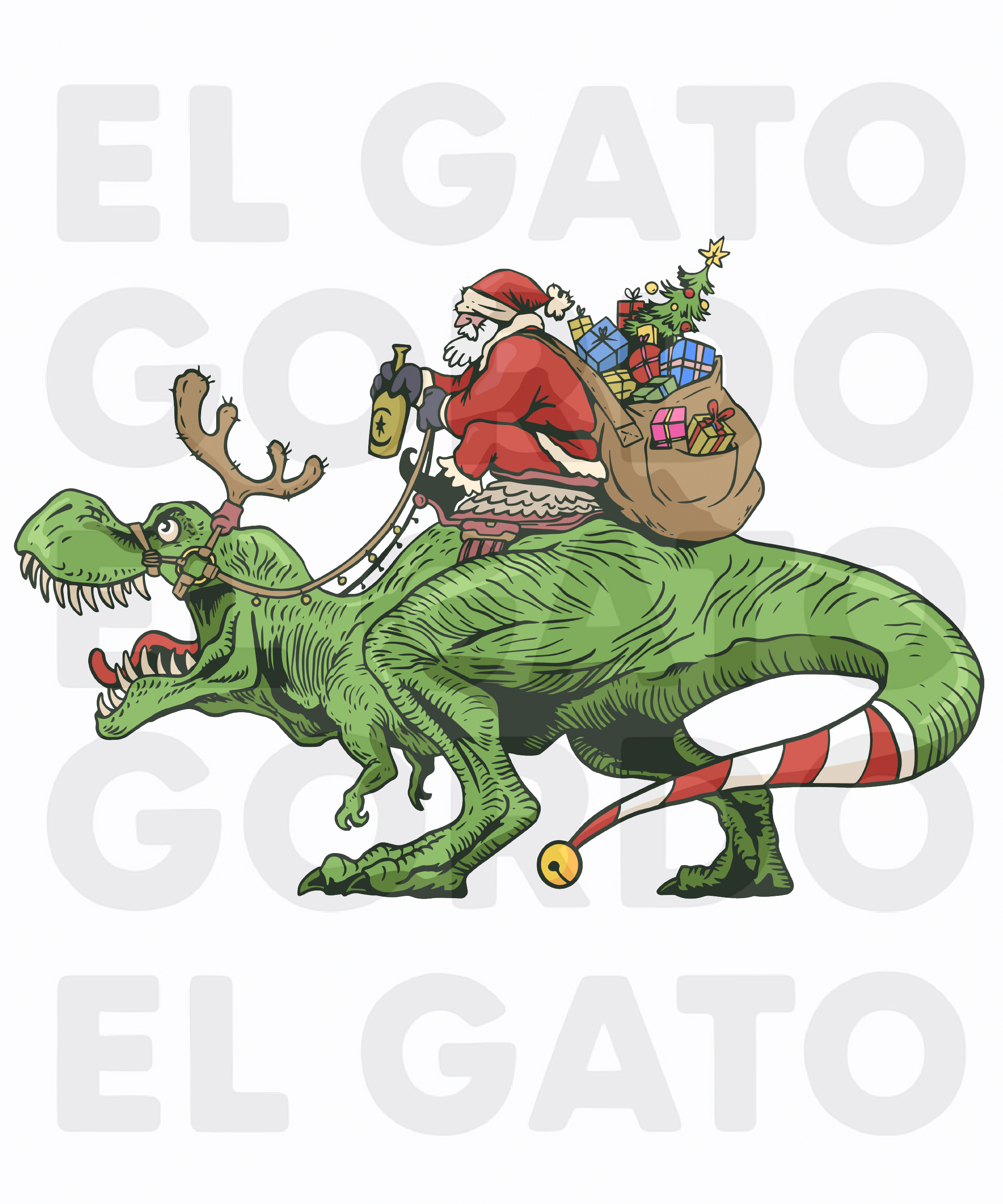 Santa In A T-Rex