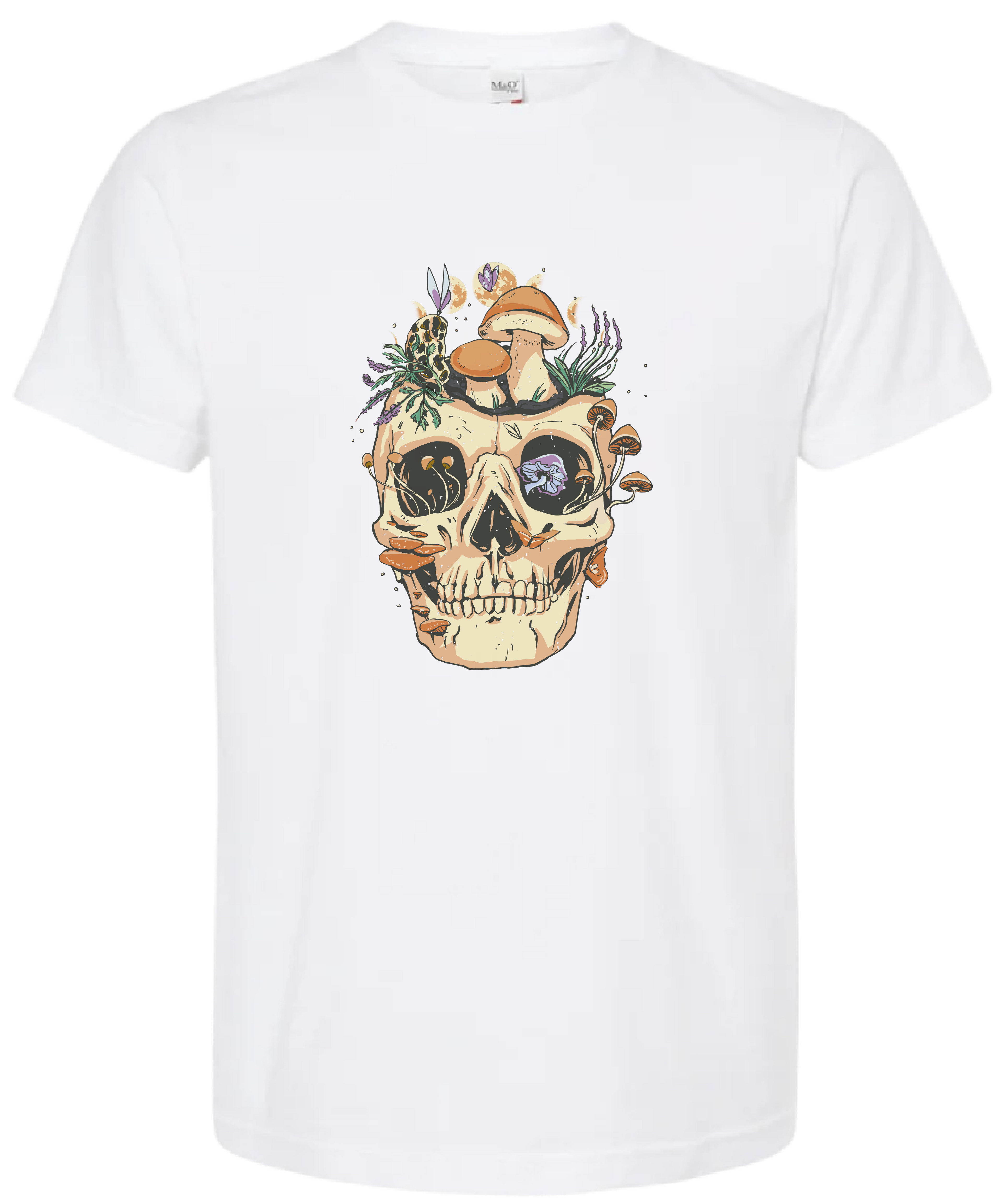 Skull With Mushrooms