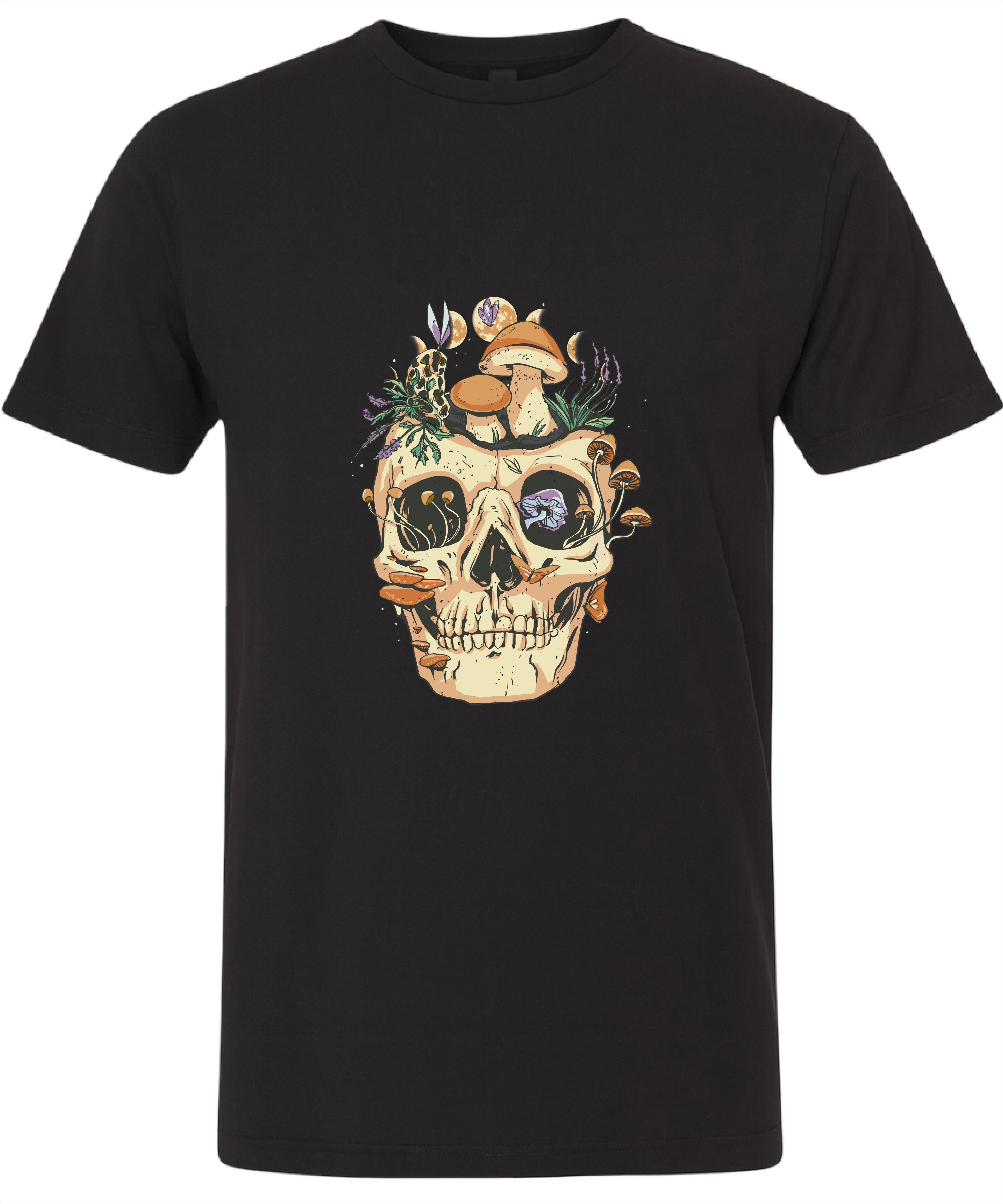 Skull With Mushrooms